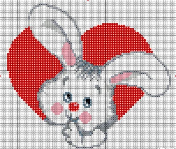 Вышивание зайчик