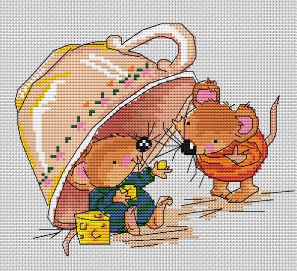 Вышивка крестом мышь