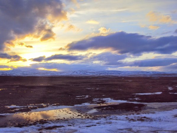 Полярный день в Арктике