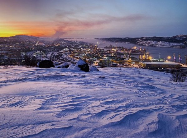 Полярная зима в Мурманске