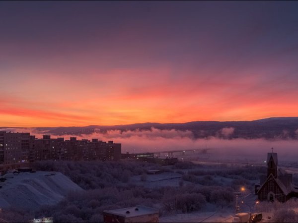 Рассвет в Мурманске