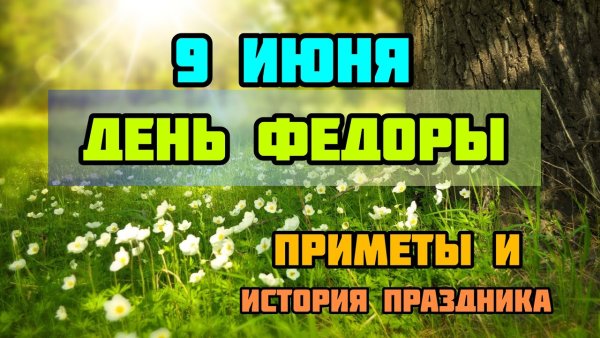 9 Июня Федорин день приметы