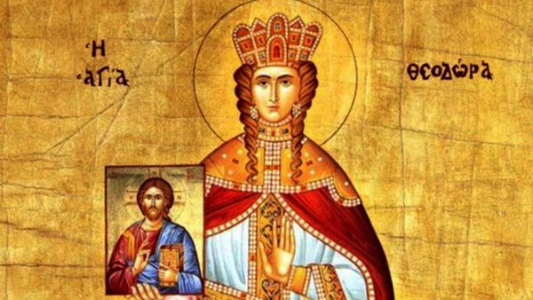 Царица Феодора Византийская икона