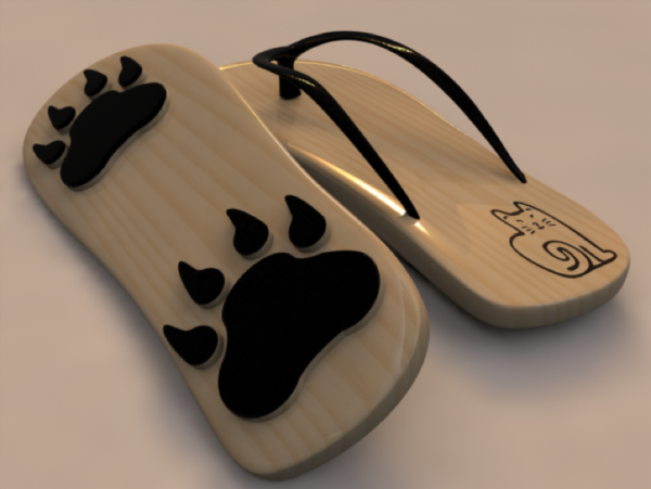 Ботинки с кошачьими следами