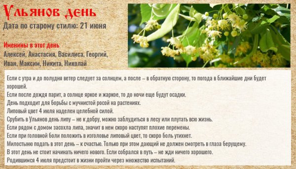 4 Июля народный календарь