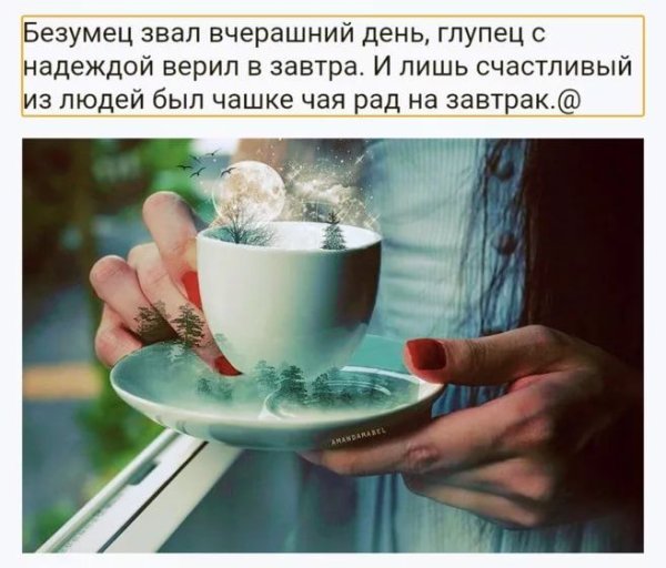 Безумец звал вчерашний день