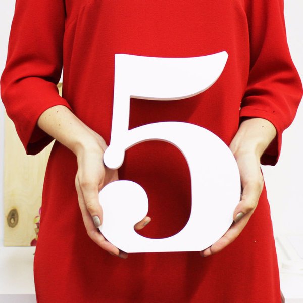 Цифра 5 из пенопласта