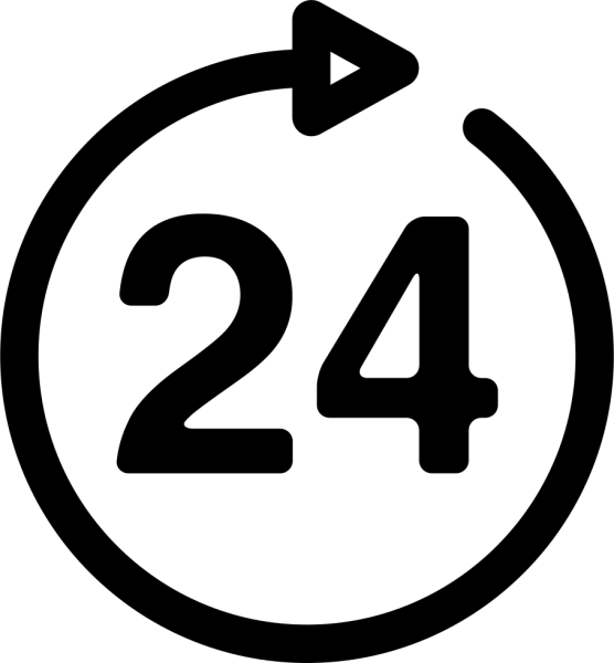 Значок круглосуточно 24 часа
