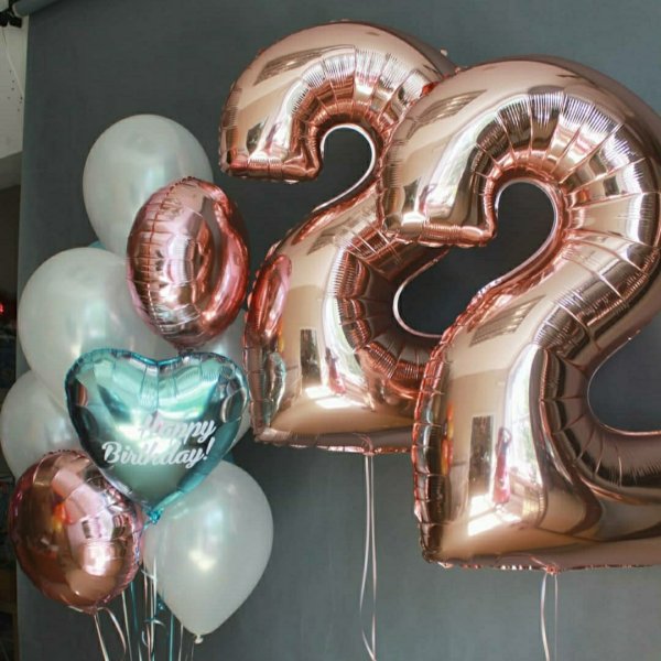 Шары 22 цифрой