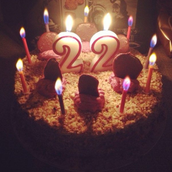 Торт на день рождения 22 года