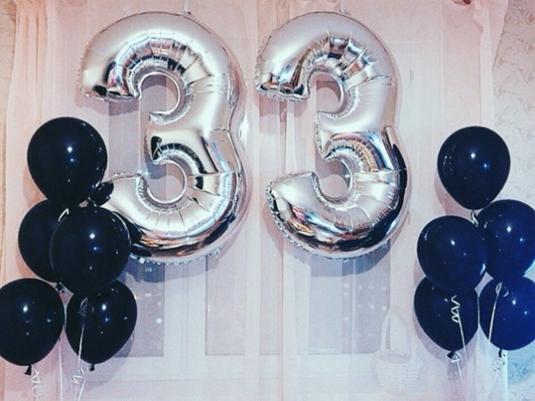 Шарики с цифрами 33