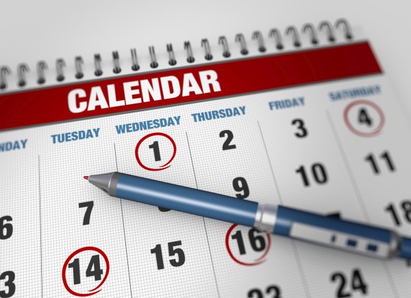 Календарь с отмеченной датой