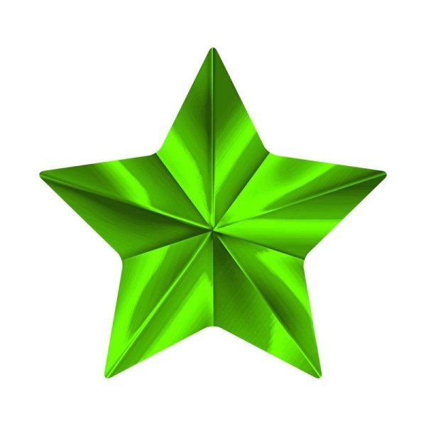 Зеленая пятиконечная звезда