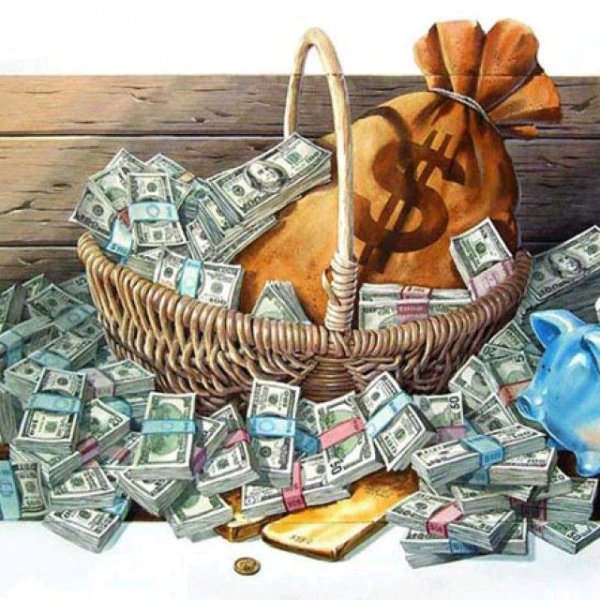 Картины с изображением денег