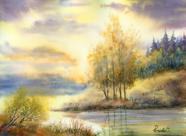 Татьяна Горбачевская акварель цветы