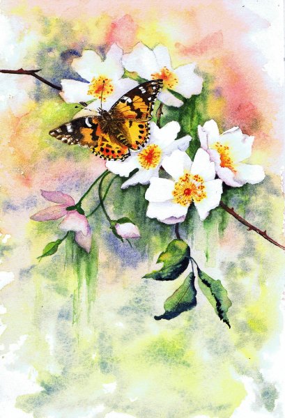 8 Марта акварель