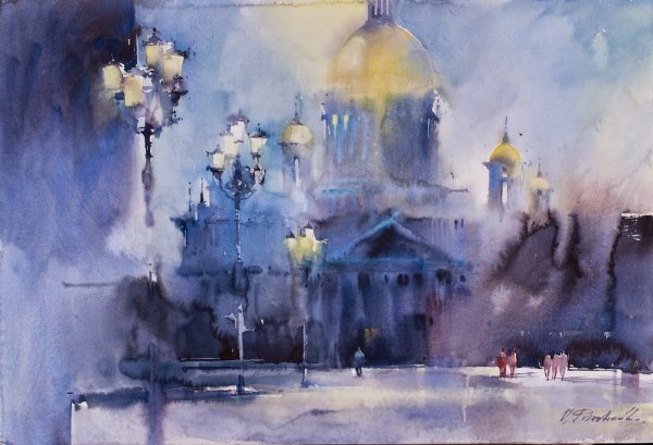 Акварельные открытки с днем рождения