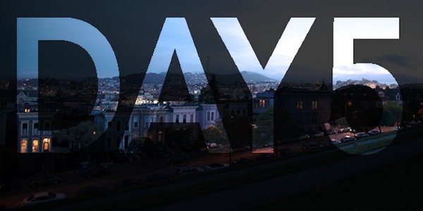 Надпись пятый день