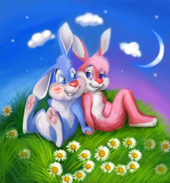 Влюбленные зайцы