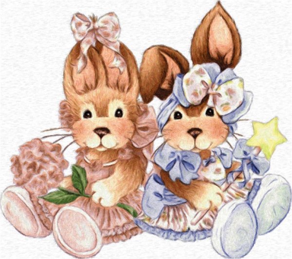 Открытки два зайчика