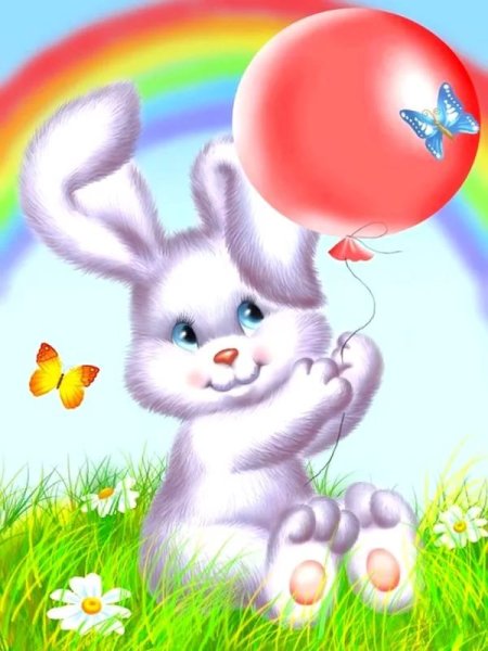 Поздравительный зайчик