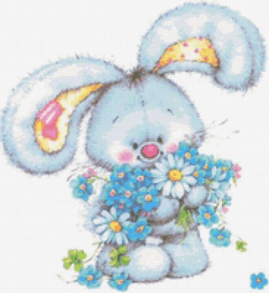 Зайчик в цвете