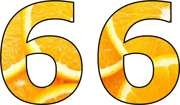 Цифра 66 красивая