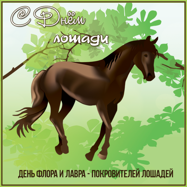 Поздравительные открытки с лошадьми