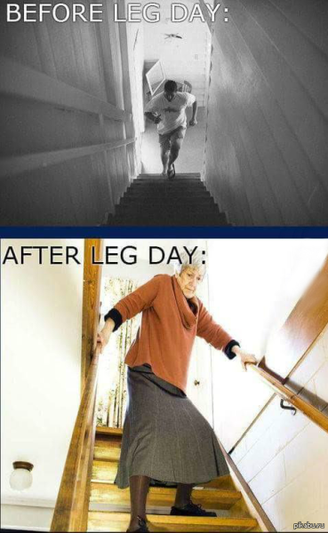 День после тренировки ног