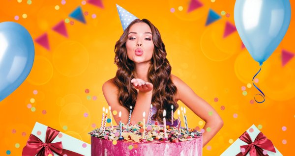 Именинница девушка