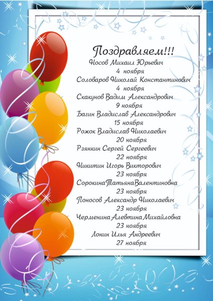 Поздравляю с именинником