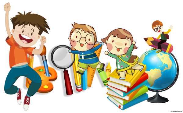 Школьники мультяшные