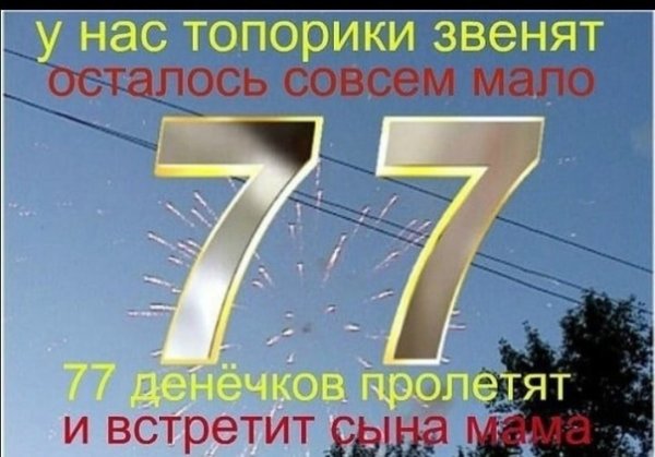 77 Дней до дембеля топорики