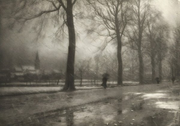 Зимний пасмурный пейзаж