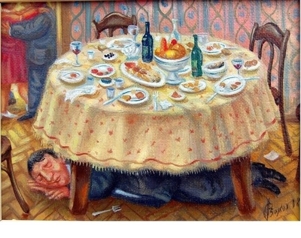 Рождественский стол картины художников