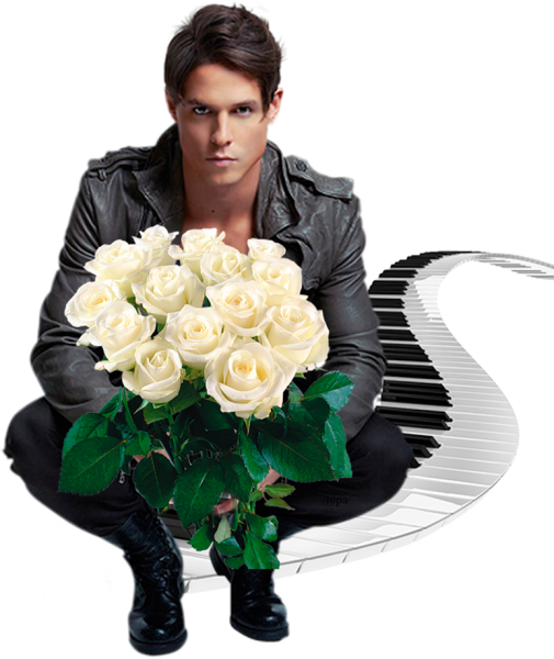 Мужчина с цветами