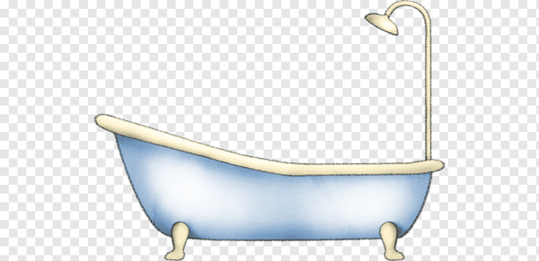 На прозрачном фоне ванна детская