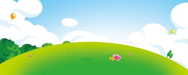 Луг и небо мультяшное