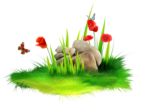 Лужайка с цветами для детей