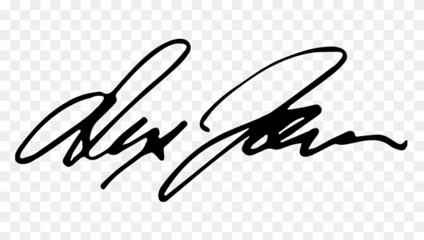 Автограф на прозрачном фоне