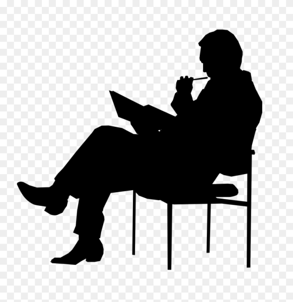 Силуэт человека за столом