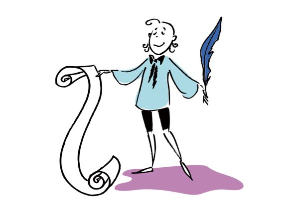 Писатель мультяшный