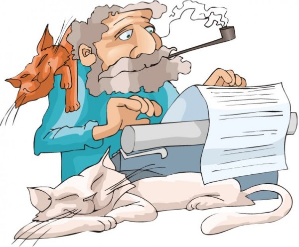 Писатель мультяшный