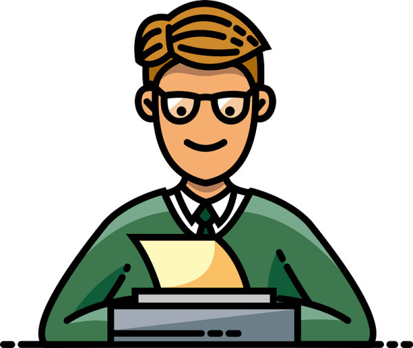 Писатель мультяшный