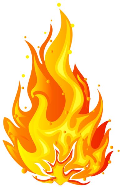 Огонь на белом фоне