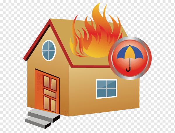 Горящий дом вектор