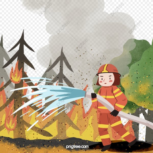 Арт спасатели тушат огонь