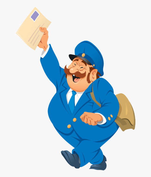 Почтальон с письмом