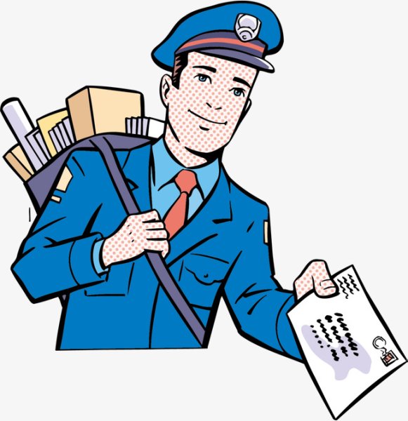 Почтальон рисунок