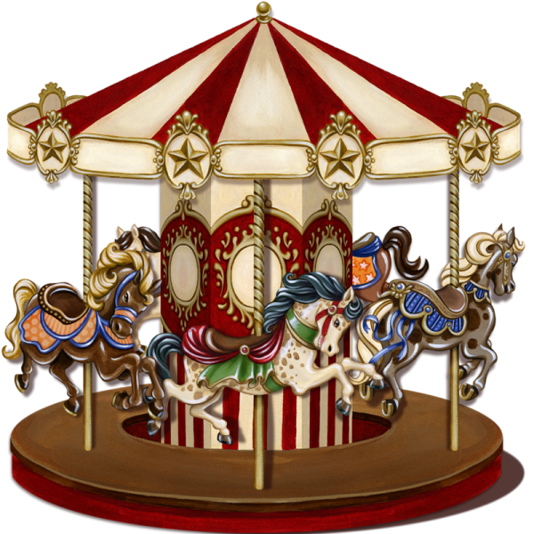 Детская Карусель с лошадками